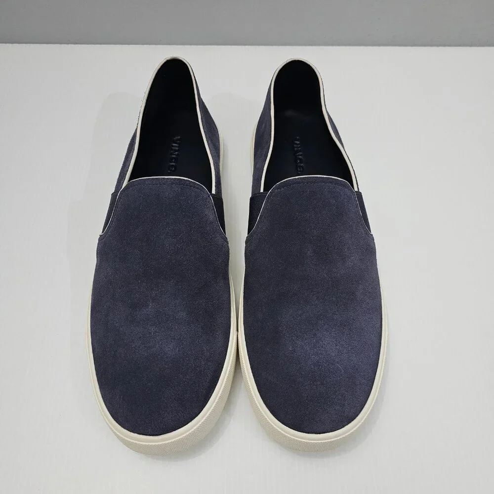 Vince Blair Loafer Sneaker Womens 10 Blue Ink Suede Slip On Casual Designer NEW - Picture 4 of 14